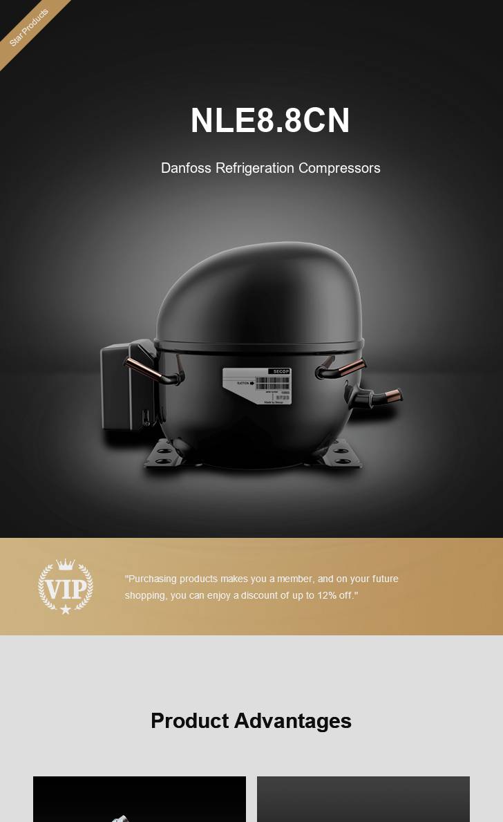 Danfoss Compressor NLE8.8CN, technical parameters pdf, structure diagram